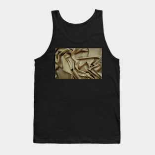 Delicate gold silk waved fabric Tank Top